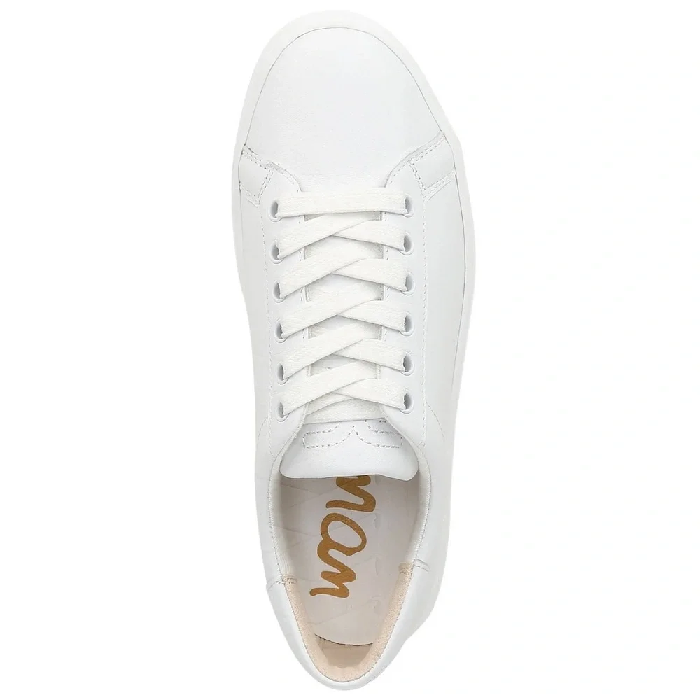 Sam Edelman Women's Ethyl Sneaker White Leather Size 7 - Picture 1 of 7